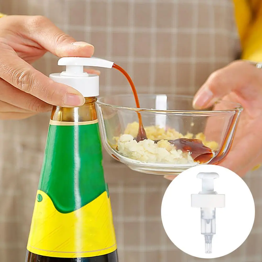 

Bottle Pump Nozzle Push Type Plastic Jam Presser Kitchen Tool for Oyster Sauce Pot