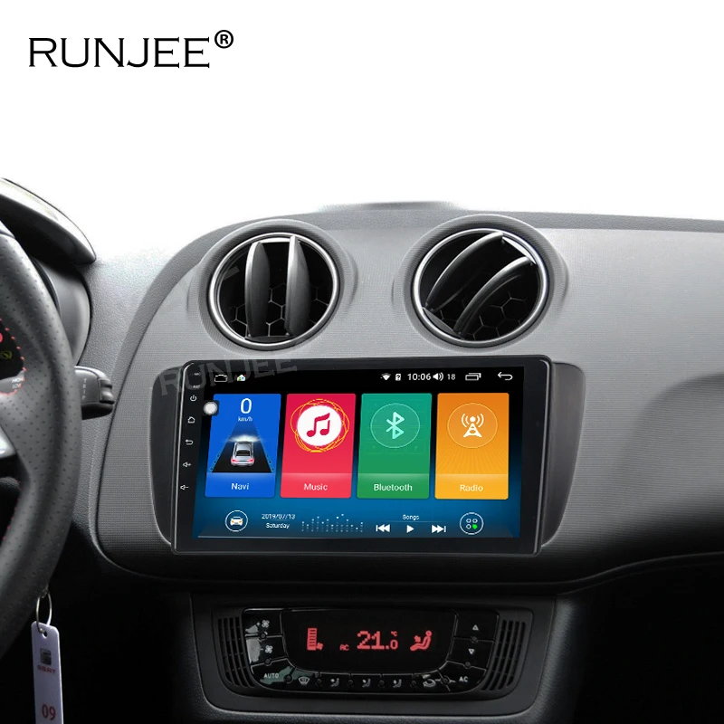 RUNJEE Android 9 9853 4 Гб 64 ГБ Автомобильный Радио мультимедийный плеер для Seat Ibiza 6j 2009 2010 2012 2013 2.5D экран gps видео