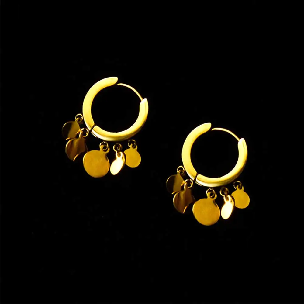 Серьги-кольца женские из нержавеющей стали в Корейском стиле | Украшения и