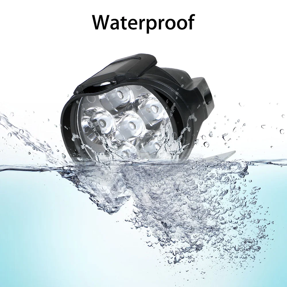 

ABS + Copper + PC Car Lights 2pcs Car Motorcycle Headlight Spot Fog Lights 6 LED Waterproof Work Lamp 12V ATV