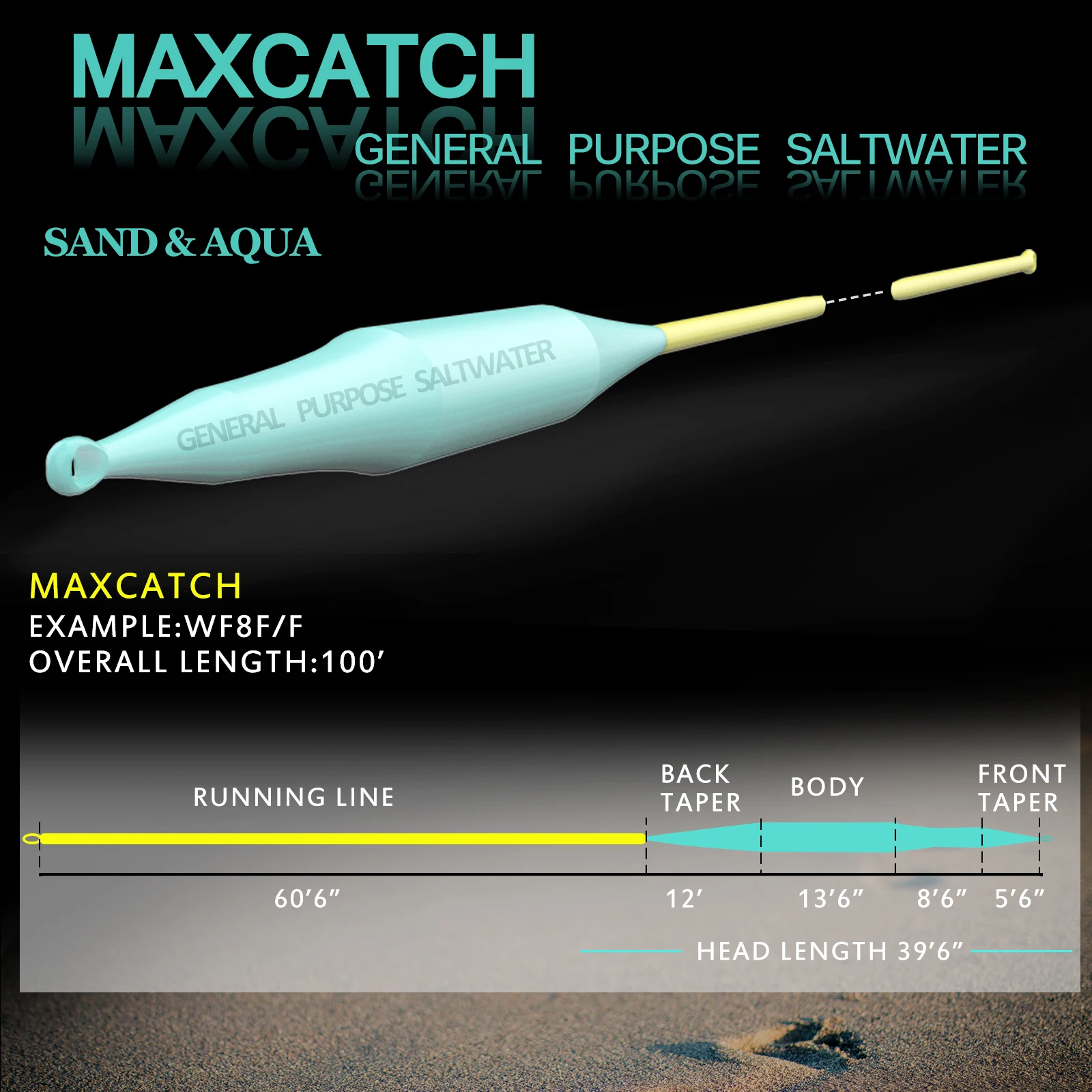 Универсальная плавающая рыболовная леска Maximumcatch 9/10WT со сварными петлями | Спорт