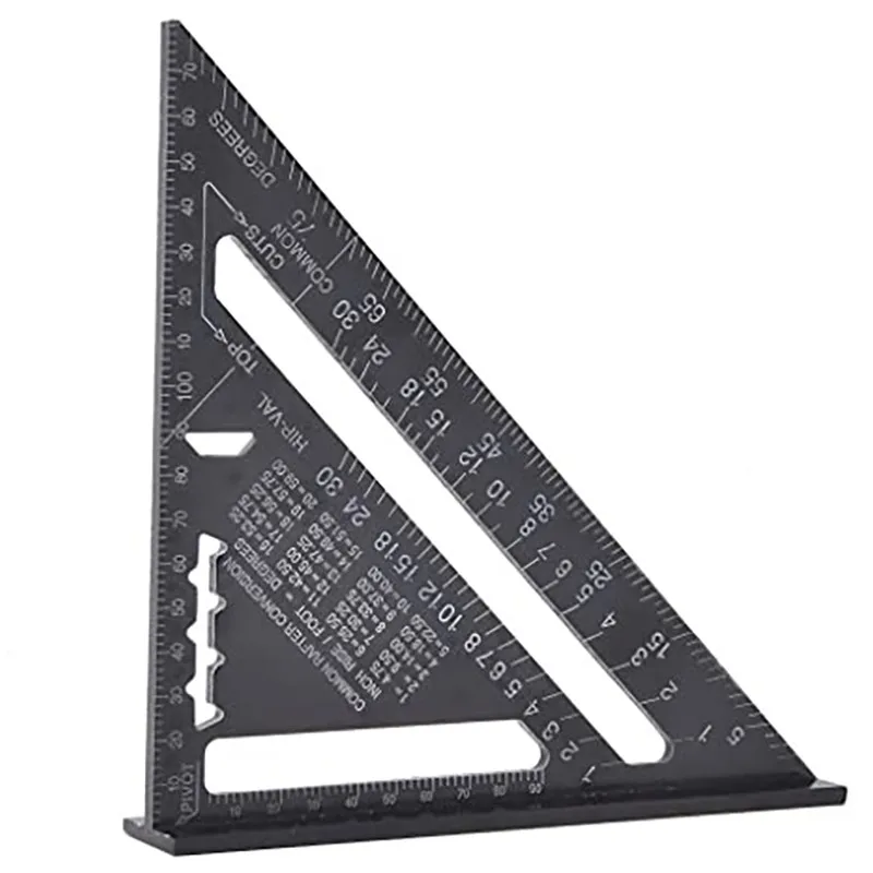 

Многофункциональная треугольная линейка из алюминиевого сплава для деревообработки, утолщение под прямым углом, маркировочный Инструмент...