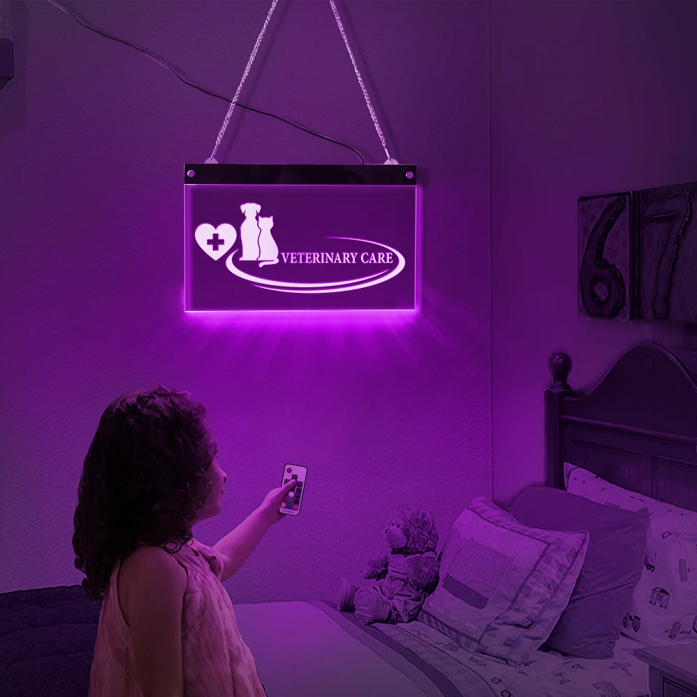 Неоновая светодиодсветодиодный вывеска для домашних животных животных|Таблички