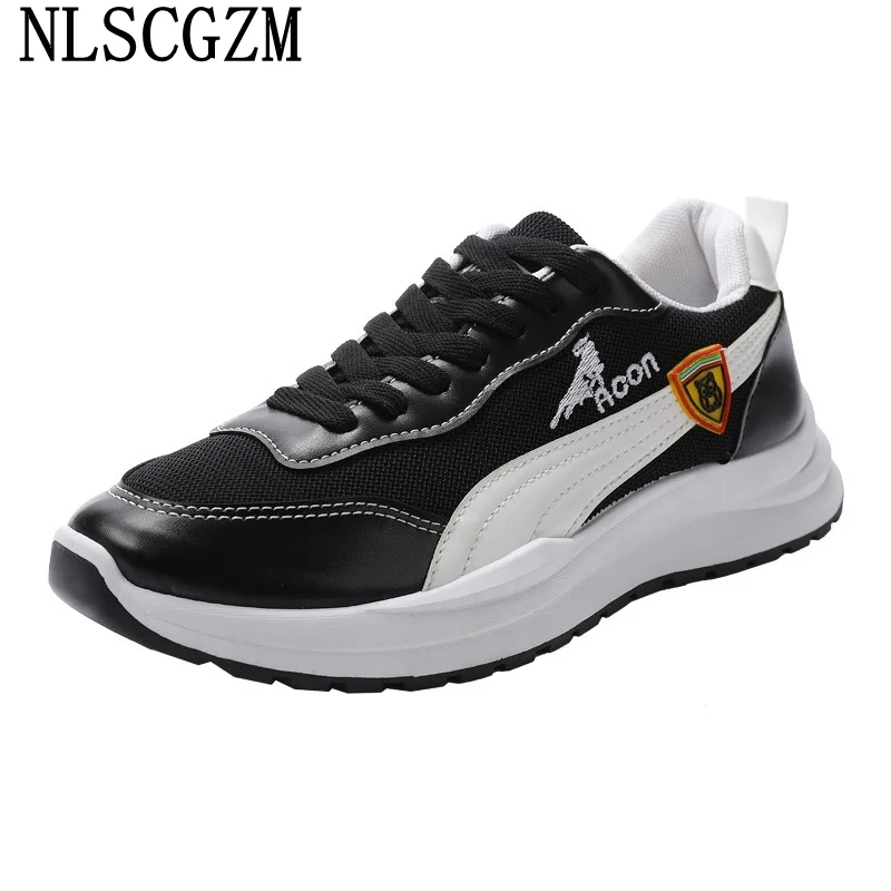 

Мужские кроссовки на массивной вулканизированной подошве, кроссовки для бега, мужская повседневная черная спортивная обувь, мужская обувь,...