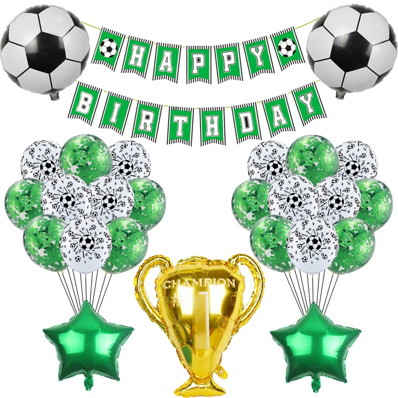 1 комплект Футбол Фольга Шары Баннер футбольный спортивный удовлетворить трофей