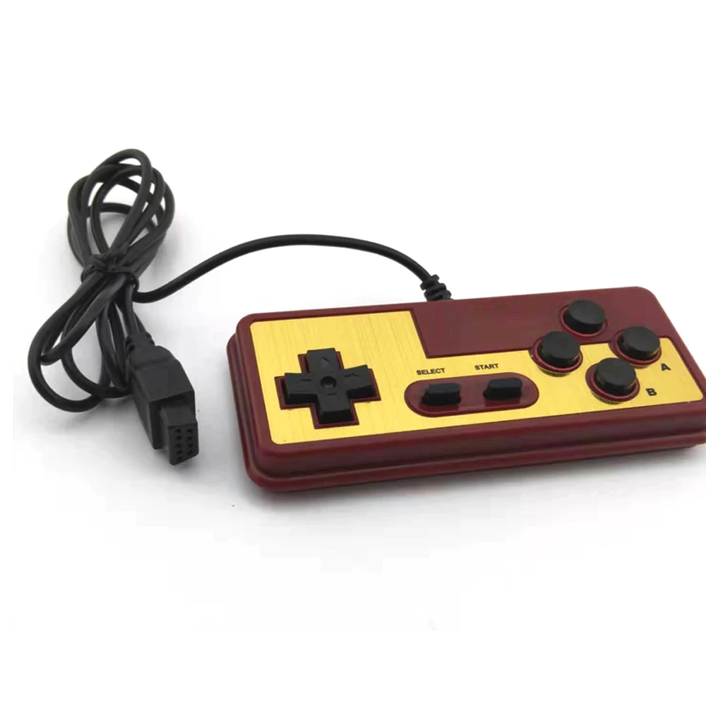 Japanese console gamepad 8-bit style 9 Pin Plug Cable With Turbo A B Button Controller For N-E-S for F-C joystick handle
