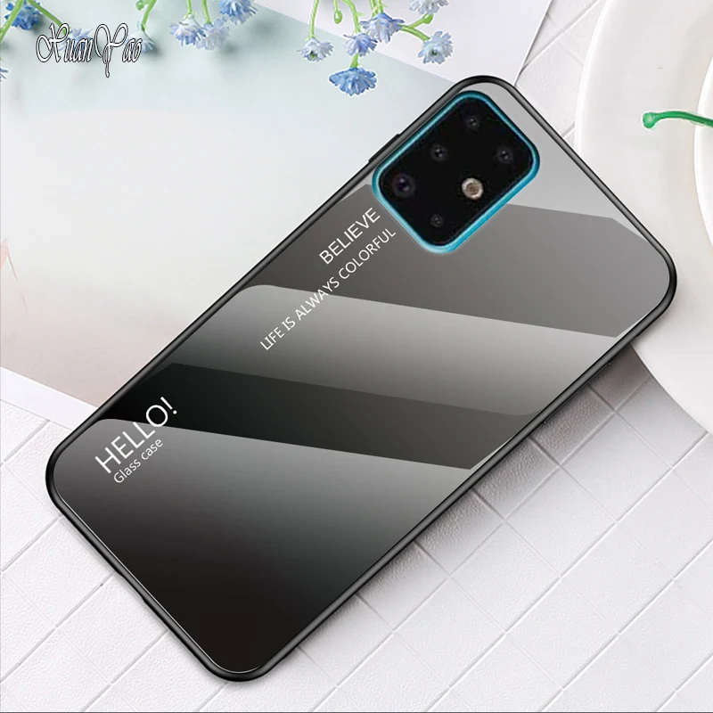 XUANYAO чехол для телефона Galaxy S20 Ultra + стеклянная задняя крышка Samsung Plus силиконовый