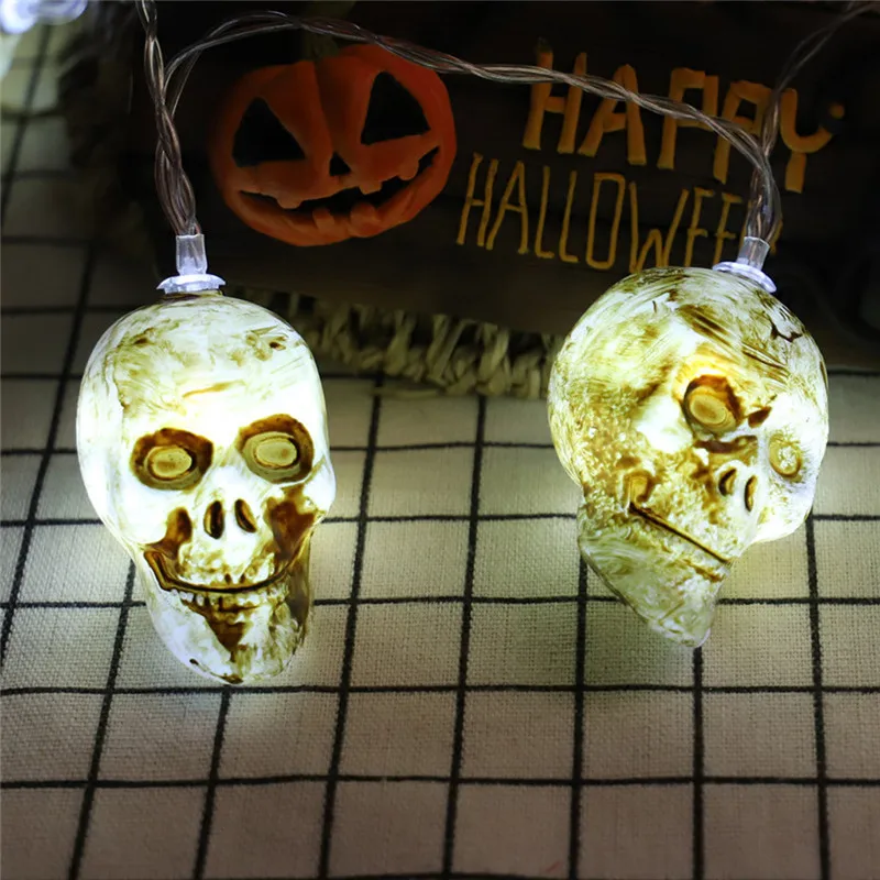 Новинка неоновая гирлянда в виде кости черепа на Хэллоуин Декоративная 10