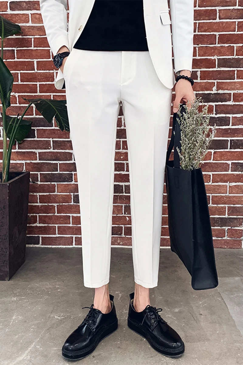 

High-quality Business Dress Pants Men Wedding Formal Office Social Suits Pants Casual Slim Fit Trousers Pantalon Homme 2021 New