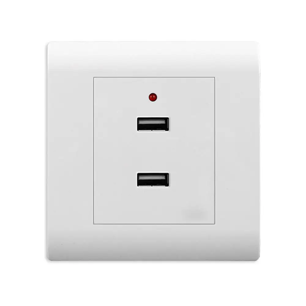 Двойной USB настенное зарядное устройство белый AC/DC адаптер питания штепсельная