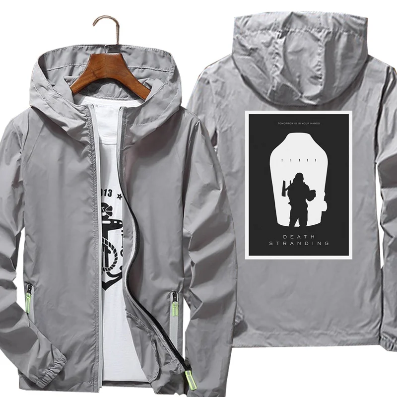 

Куртка Мужская/женская с принтом на заказ, велосипедная одежда с карманами для рыбалки и охоты, «Death Stranding Today Is In Your Hands 8»