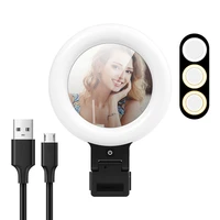 acehe y06 video conference light 16cm selfie ring light for ipad laptop pc webcam light with clip for youtube live