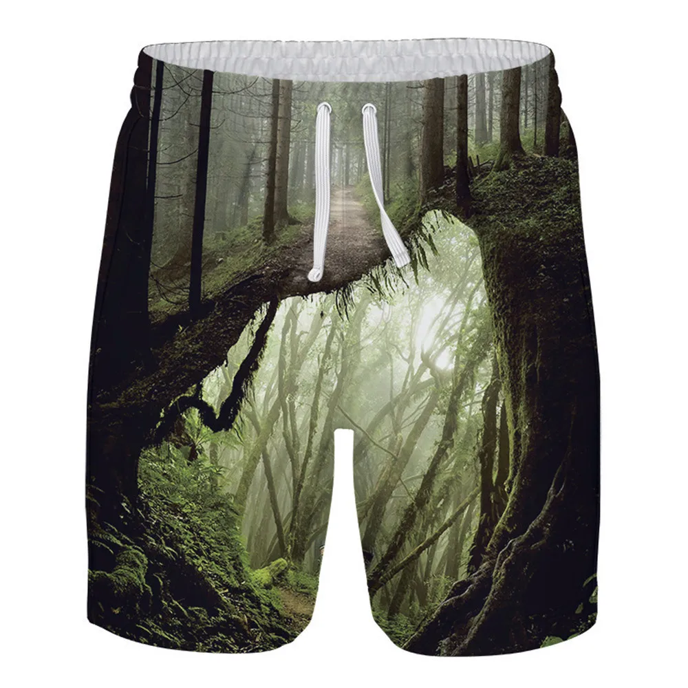 

Summer men's fashion quick-drying pants new new color 3D splash paint sports casual shorts trendy shorts plus size pants 2021