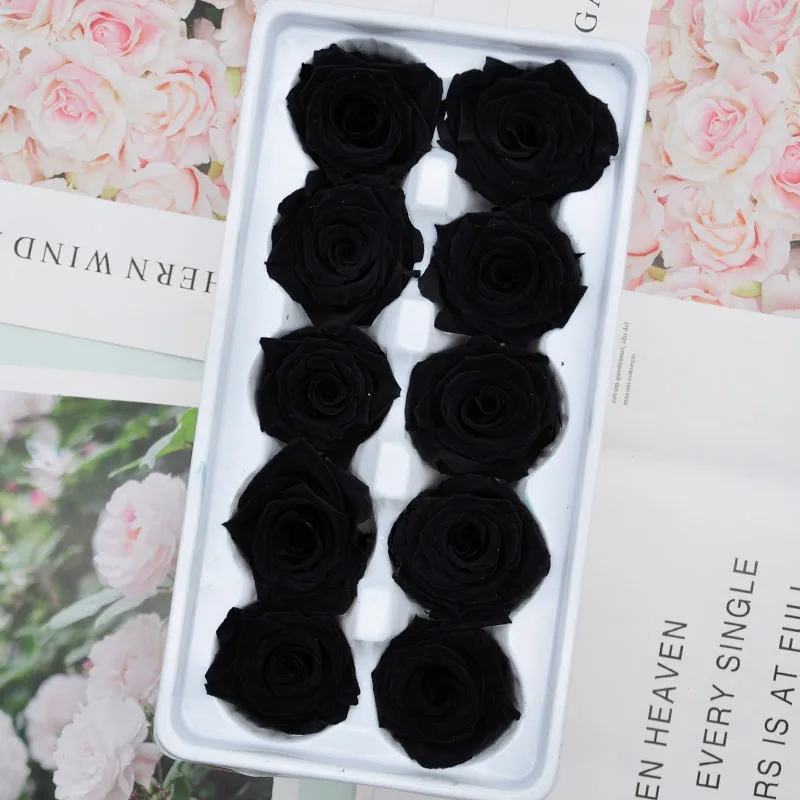 

1BOX 4cm Preserved Flowers Rose Flower Immortal Rose Valentine's Day Gift Eternal Life Flower Gift Wholesale Level B