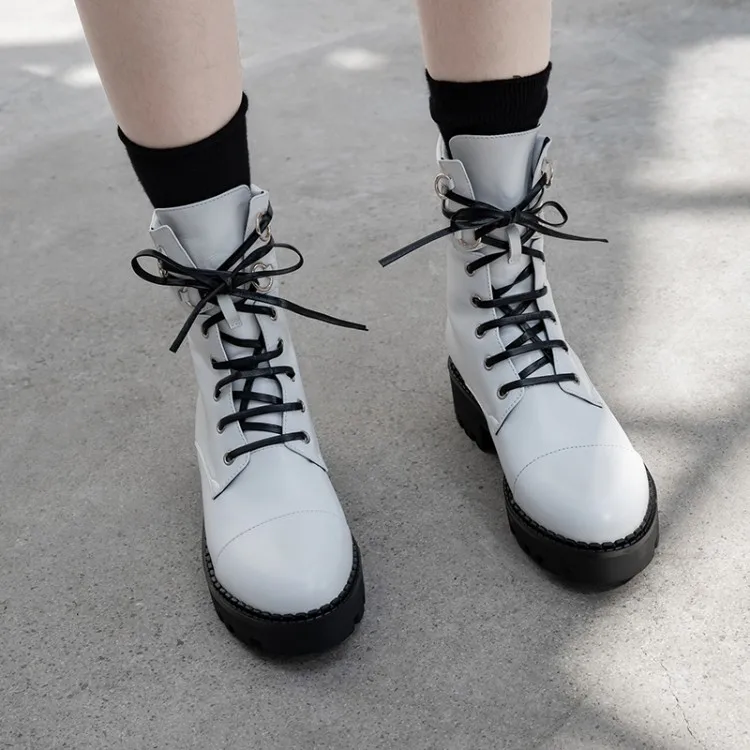 Tanariya/Новое поступление обуви женские ботинки из воловьей кожи на платформе и