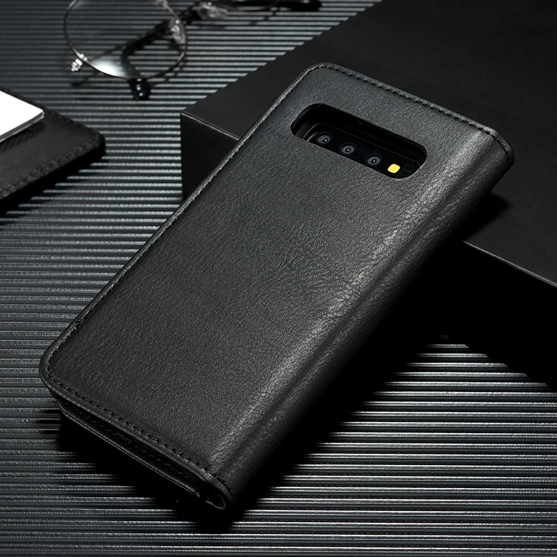 DG. Ming Роскошный кожаный чехол-бумажник для samsung S8, S9, S10, E, A6, A8 Plus, A7, A9,, A50, подставка, откидная крышка для Galaxy Note 10+ 9, 8