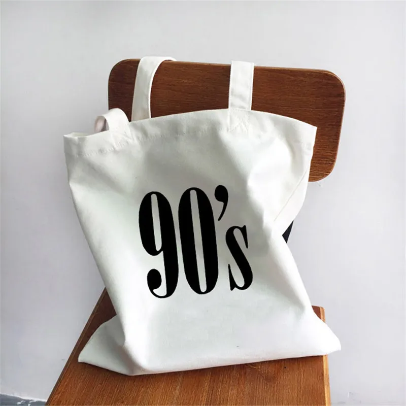 

Women Handbags Letter Pritn Canvas Shopping Tote Bag Travel Reusable Female Canvas Shoulder Bag High Capacity Ladies Canvas Bags