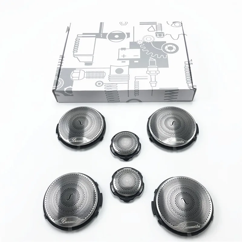 

Car For Mercedes Benz GLC X253 W205 W213 E C AMG Class Series Silver Door Loudspeaker Tweeter Midrange Lid Trim Speaker Covers