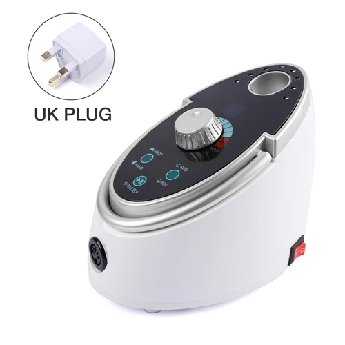 UK Plug Foreverlily высококлассная электрическая дрель для ногтей 0-35000 об/мин 65 Вт маникюрная машина для Гель-лак для нейл-арта с керамической головкой для ногтей - Цвет: UK Plug