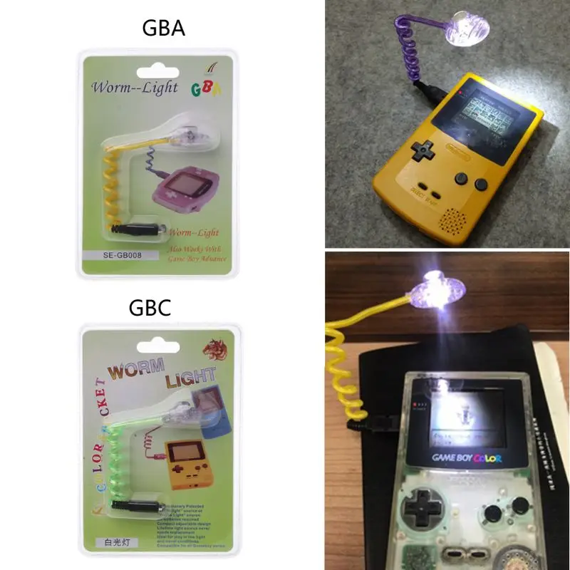 Новый гибкий для GBA GBC червь светильник Nintendo GB мальчик Светодиодный лампа консоли