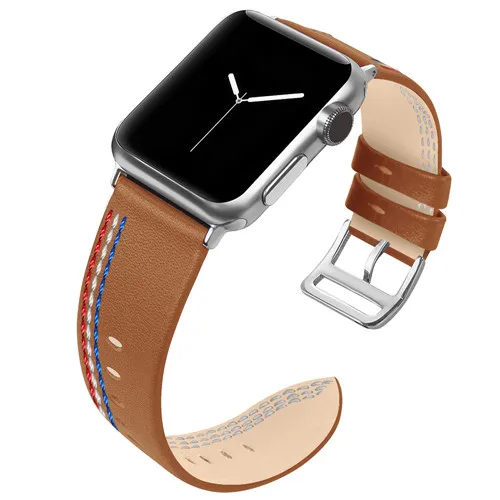 Коричневый Кожаный ремешок для Apple Watch 42 мм для Iwatch серии 4 3 2 1 40 мм 44 мм сменный Браслет аксессуары для часов - Цвет ремешка: Коричневый