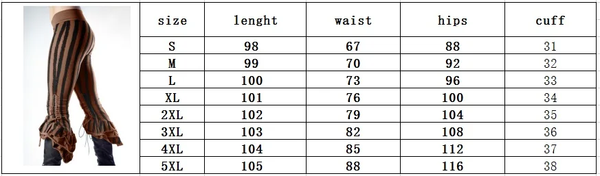 Средневековый карнавальный костюм Ретро стиль высокая эластичность талия брюки