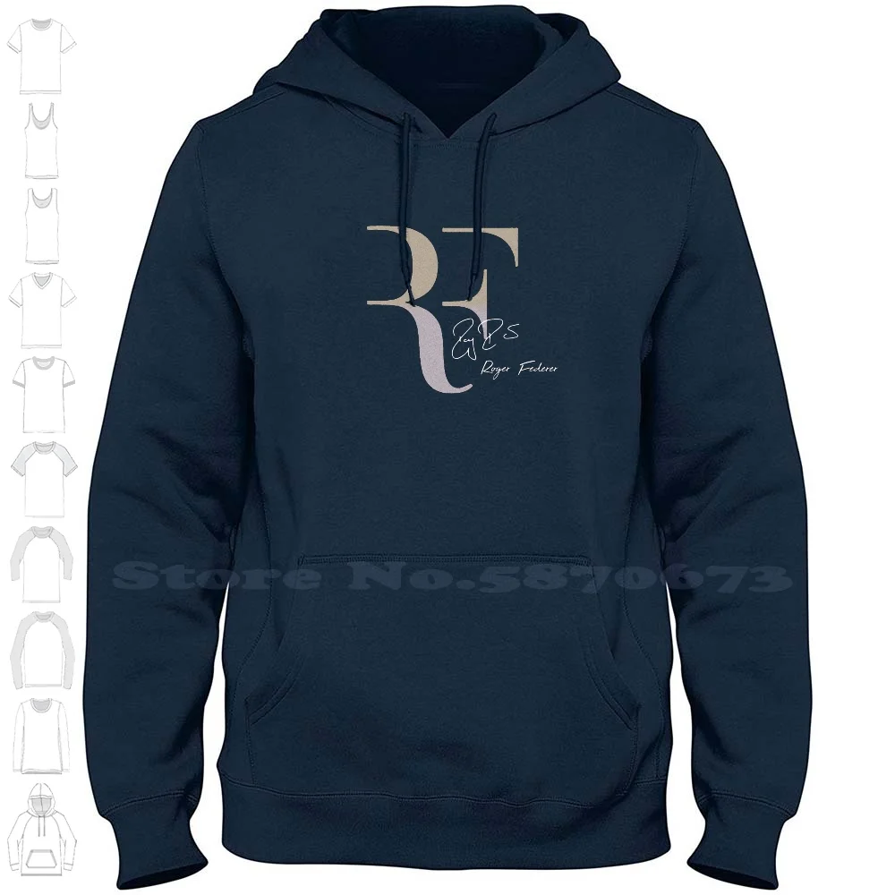 

Rf Signature Black Tee Streetwear Sport Hoodie Sweatshirt Federer Roger Perfect Nadal Gold A Head Black Tennis Signature Cool