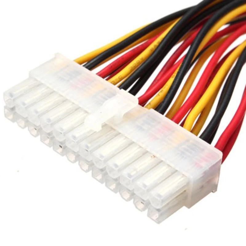 

1PC 30CM ATX 24 Pin Male to 24Pin Female Power Supply Extension Cable Internal PC PSU TW Power Lead Connector Wire