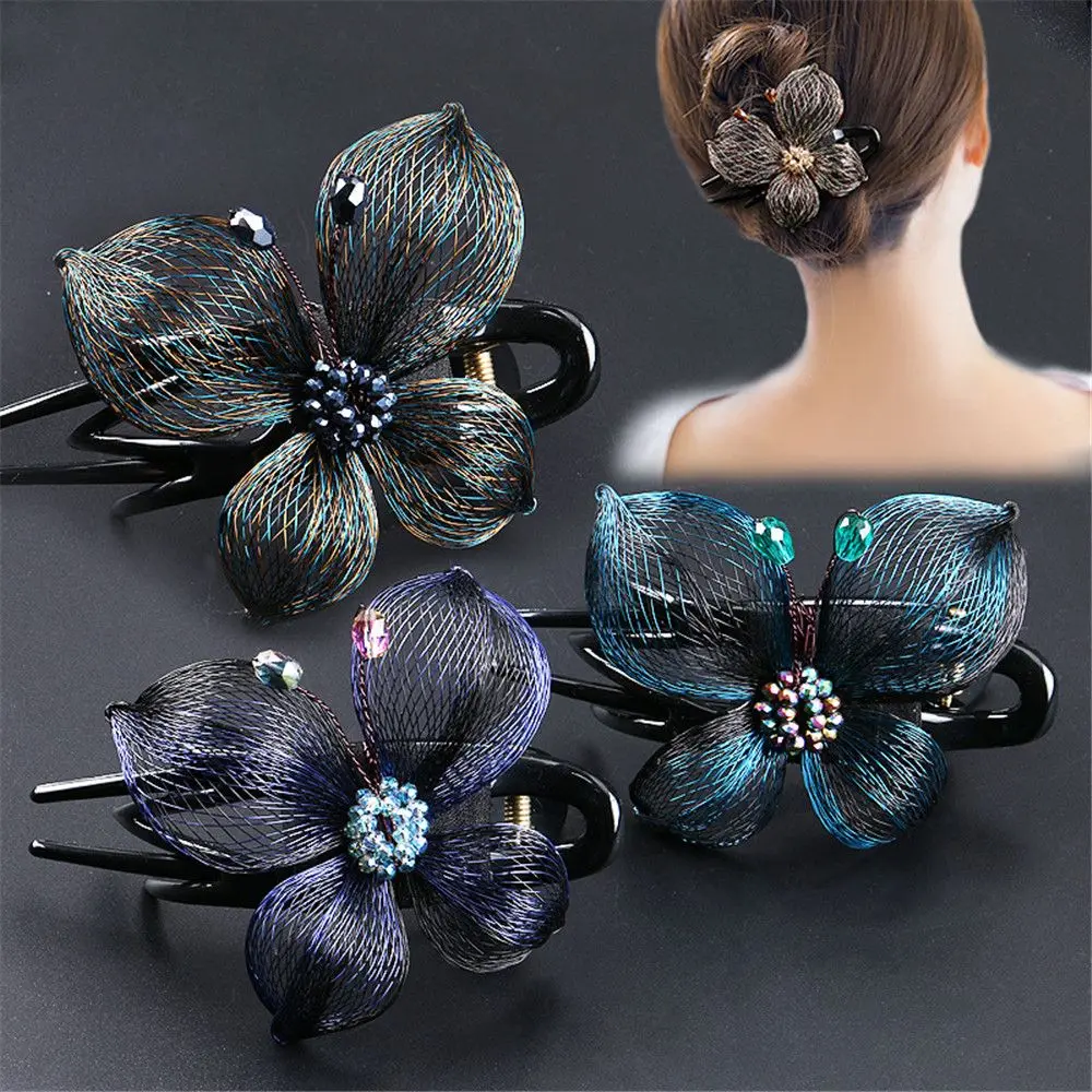 

Hair Accessories Hair Styling Strong Hold Flowers Duckbill Clips Flowers Barrettes Ponytail Hair Clip Hair Claw Clips