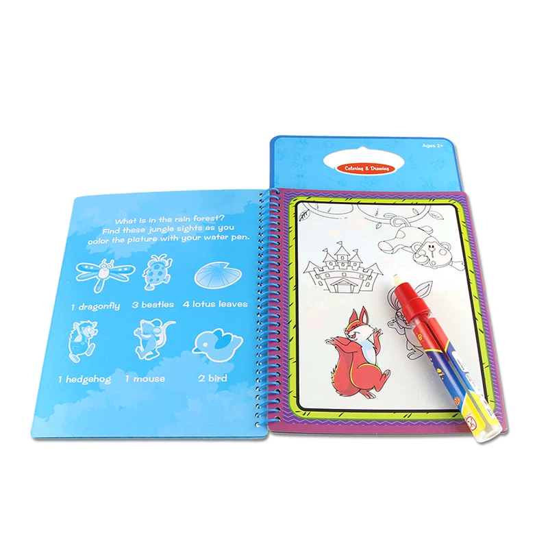 6 видов водного рисунка книга коврик для раскраски Doodle& 1 волшебная ручка многоразовая доска для рисования Juguetes для детей игрушки для рисования Рождественский подарок