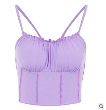 Женский короткий топ без рукавов с открытыми плечами летняя пляжная майка