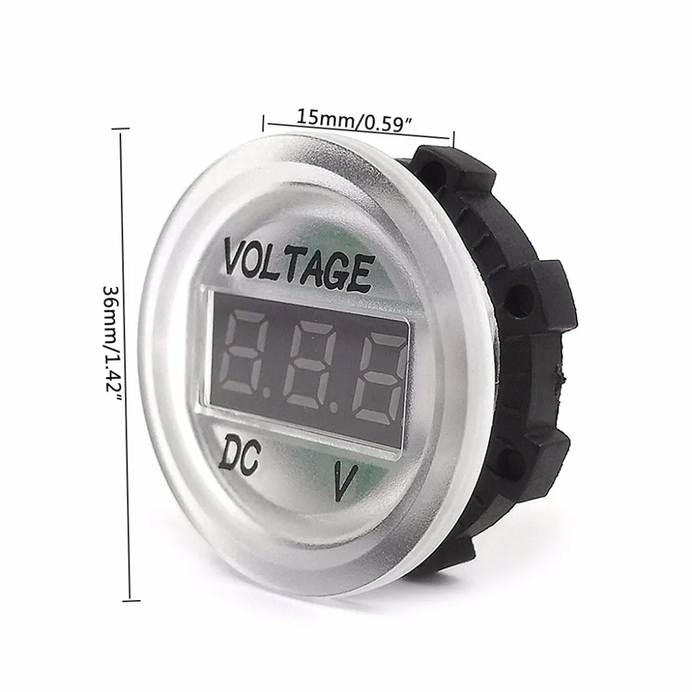 

Car Motorcycle DC 5V-48V LED Panel Digital Voltage Meter Display Voltmeter Type4 Tester Tools