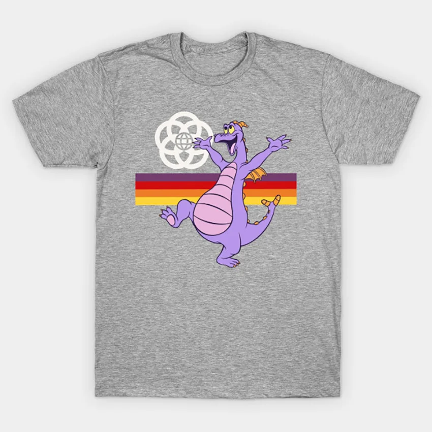 Футболка в стиле ретро 80's Figment at Epcot футболка с изображением героев мультфильма