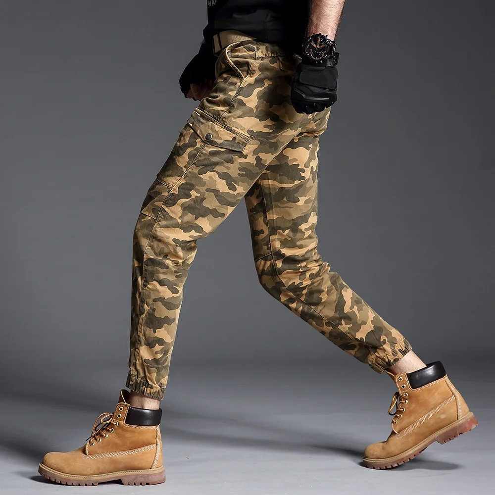 Комбинезон мужской с карманами брендовый Камуфляжный стиль облегающие и удобные