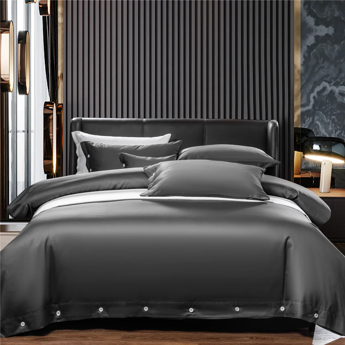 

Embroidered White Green Blue Gray Duvet Cover Set Premium Soft Egyptian Cotton Bedding set BedSheet Queen/King size 4Pcs