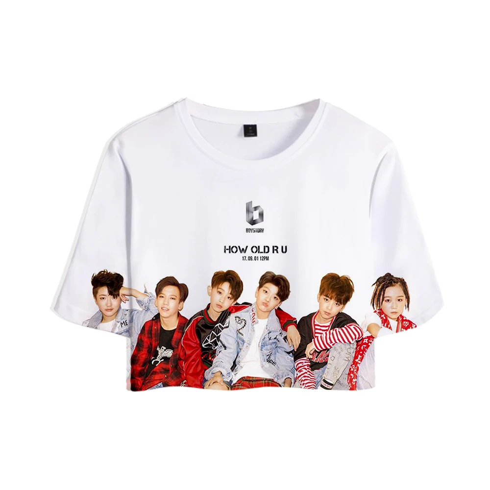 Футболка для мальчиков с принтом Midriff baring пикантная Женская модная популярная