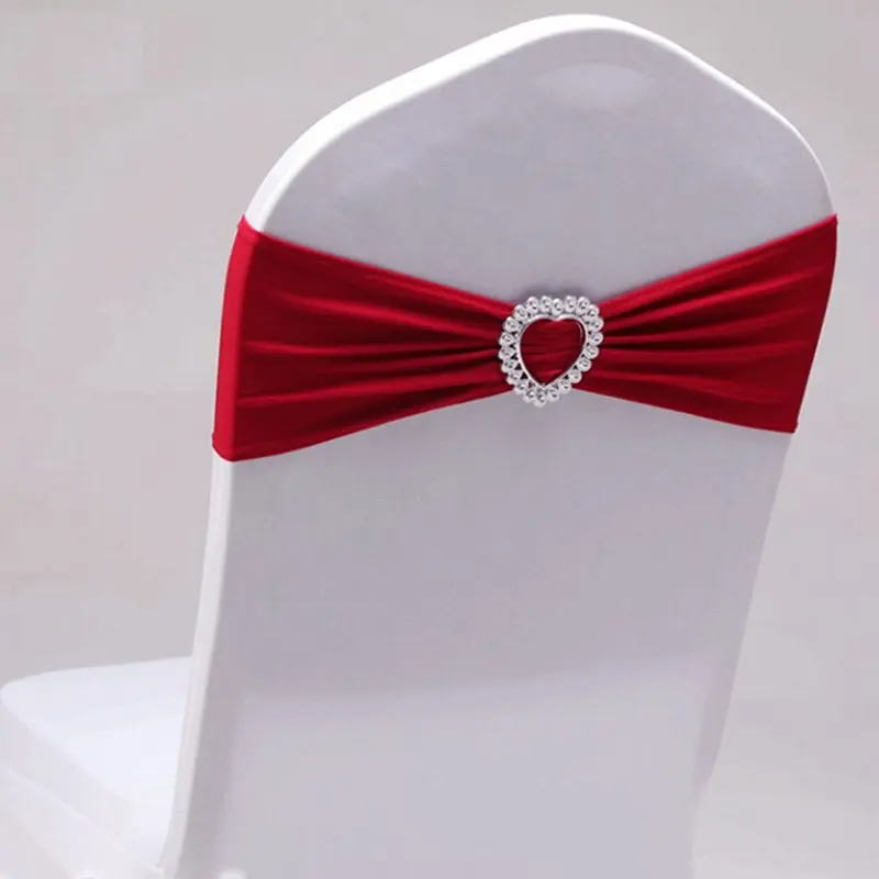 Королевский синий цвет спандекс пояс с пряжки в форме сердца Универсальный стул