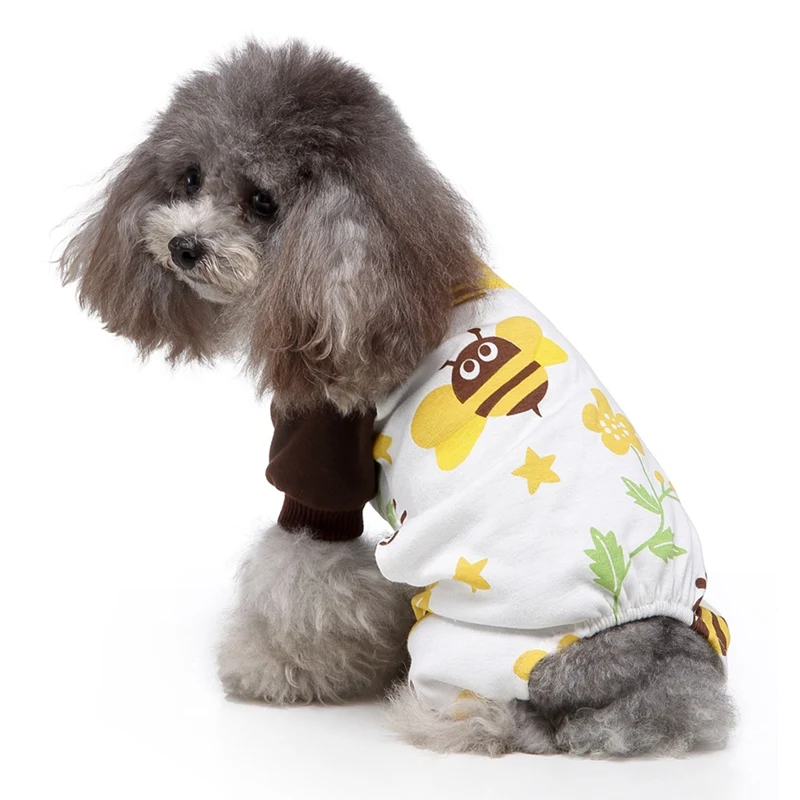 Пижама для собак с милым радужным принтом теплая одежда чихуахуа щенков