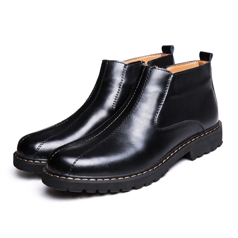 2019 г. Модная мужская обувь Повседневная зимняя дышащая кожаная в британском
