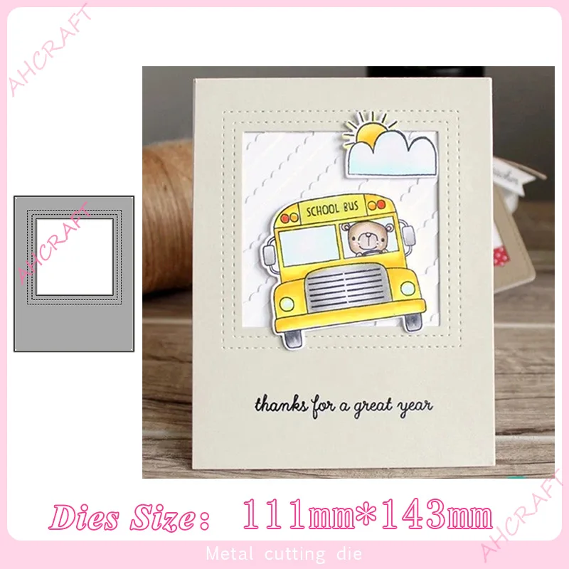 Металлические Вырубные штампы с окошком для сделай сам скрапбукинг фотоальбом