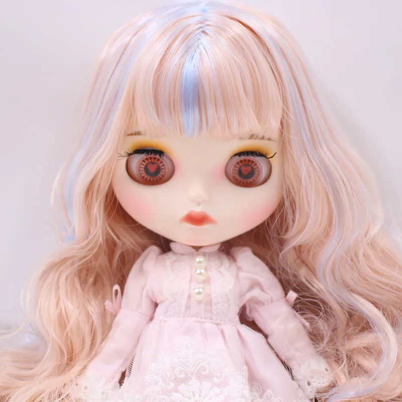 Fortune Days icy 1/6 bjd No.BL2352/6005 Pink mix blue hair carved lips matte face with eyebrow customized | Игрушки и хобби