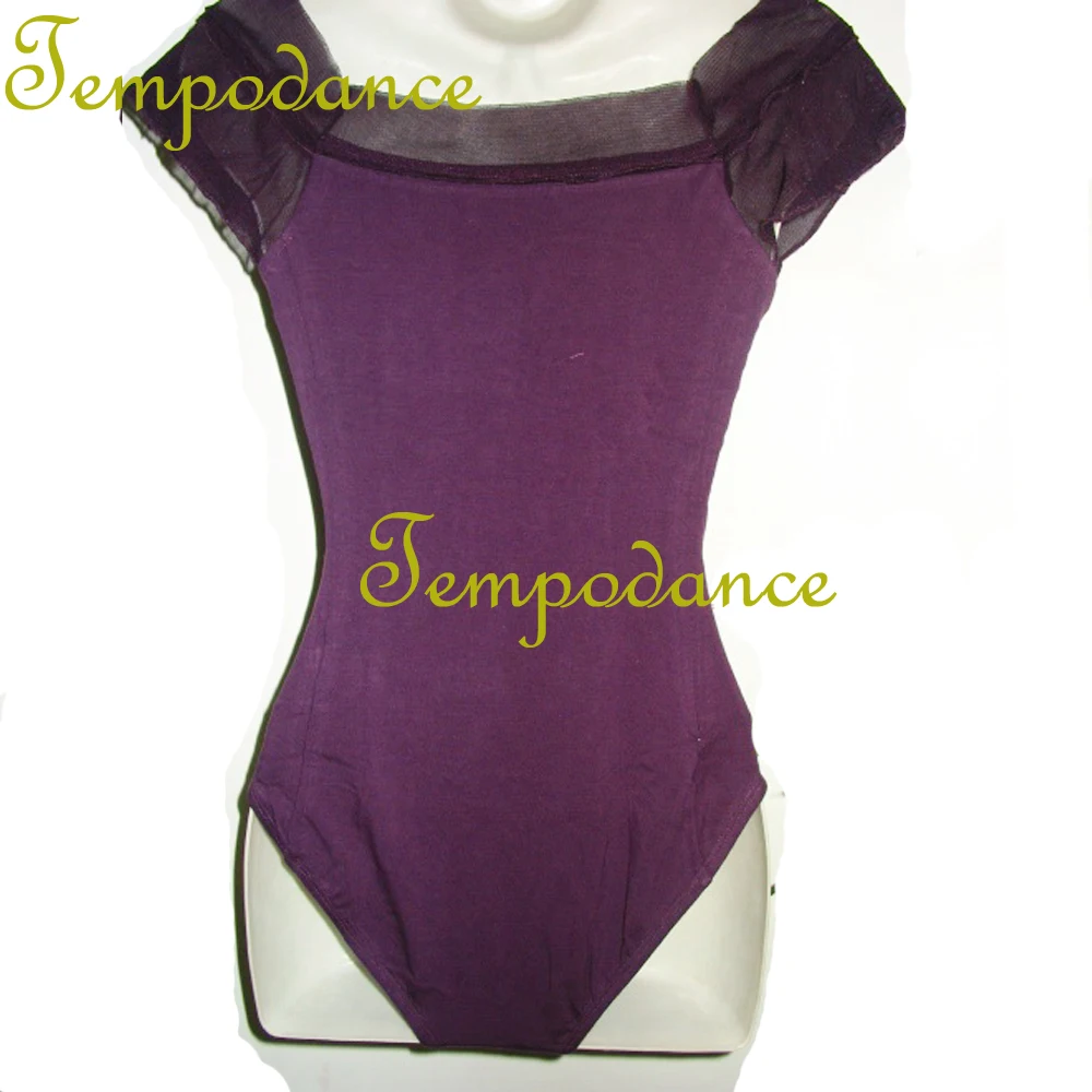 Женский балетный комбинезон гимнастический купальник черного/синего цвета для