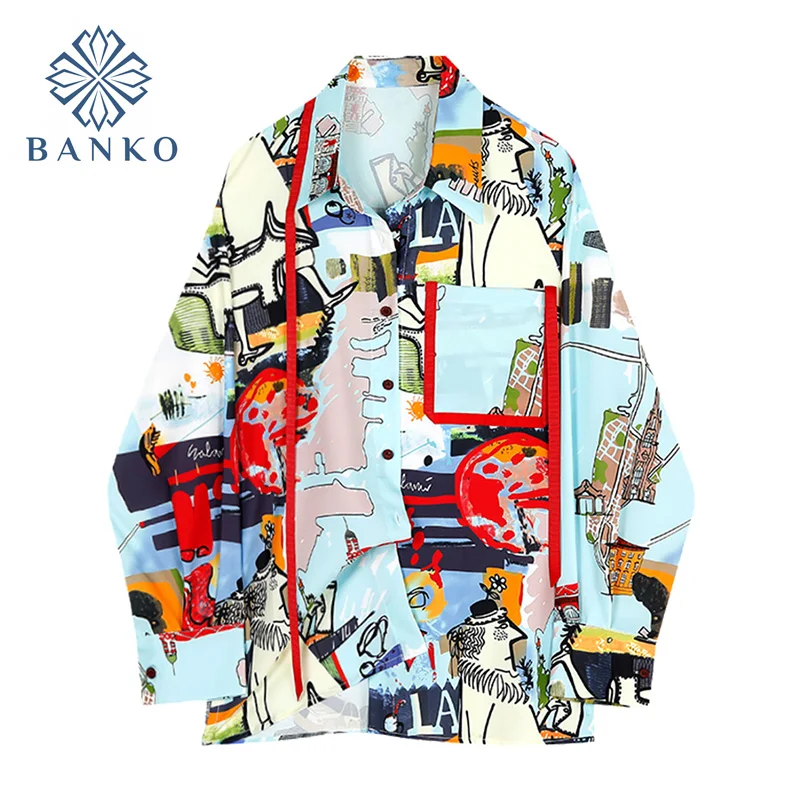 Женские рубашки с длинным рукавом модные блузки топы осень 2021 отложным