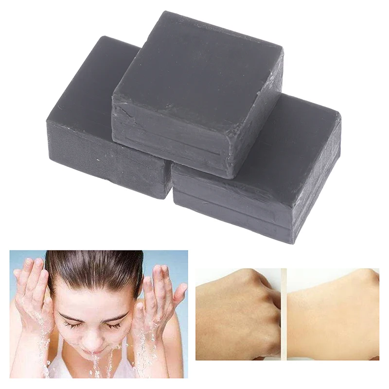

100g Handmade Bamboo Charcoal Soap Deep Face Cleansing Skin Whitening Blackhead Remover Oil Control Acne Treatment Shrink Pores