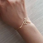 Изысканные браслеты THC, браслет молекул, тонкая золотая или Серебряная цепочка, браслеты для ношения одежды слоями, подарки подружкам невесты