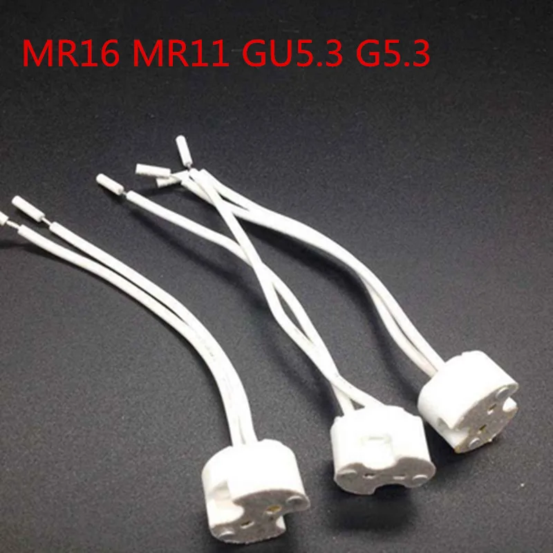 10 шт./упак. GU10/MR16/MR11/GU5.3/G5.3 Лампа светодиодная лампа с клиновидным цоколем старение Цоколь для проверки керамического основания высокая термостойкость