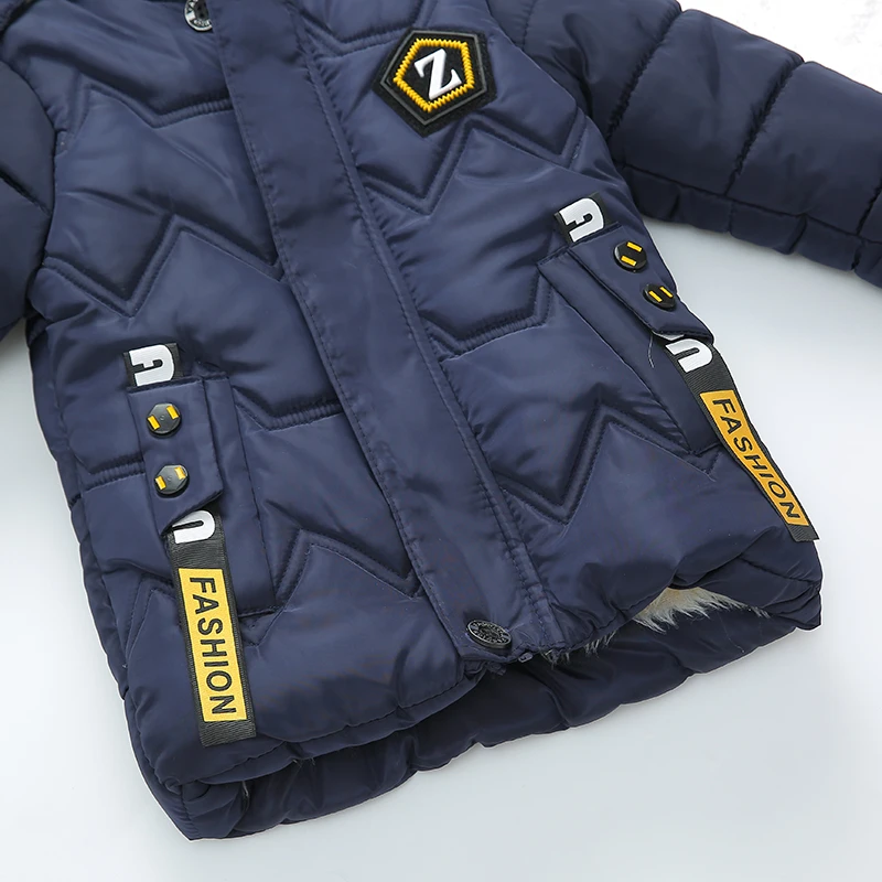 Зимнее простое Модное детское пальто плотное теплое для маленьких мальчиков 1 5