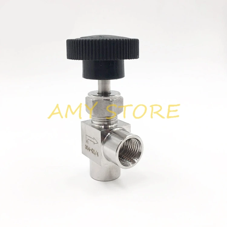 Нержавеющая сталь 304 запорный игольчатый клапан 1/8 &quot1/4&quot 3/8 &quot1/2&quot правый угол