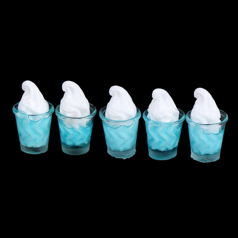 

10 шт. 1/12 кукольный домик миниатюрная еда конфетный цвет чашка для мороженого напиток для кукольного домика наклейки Новые