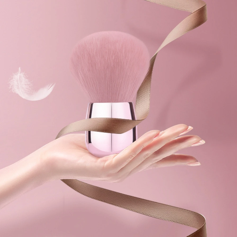 

Makeup Powder Brushes Foundation Set Face Professional Mushroom Head Large Mineral Rose Gold blusher brush foundation2PCS